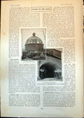 Antique Print New Tunnel Greenwich Beneath Thames IntroducedMinutes 1902