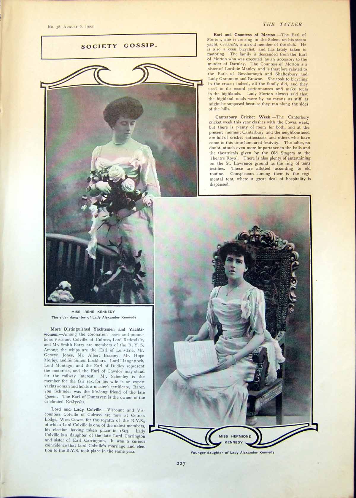 Old Miss Irene Kennedy Hermione Kennedy Baroness Adolph De Meyer 1902 20th