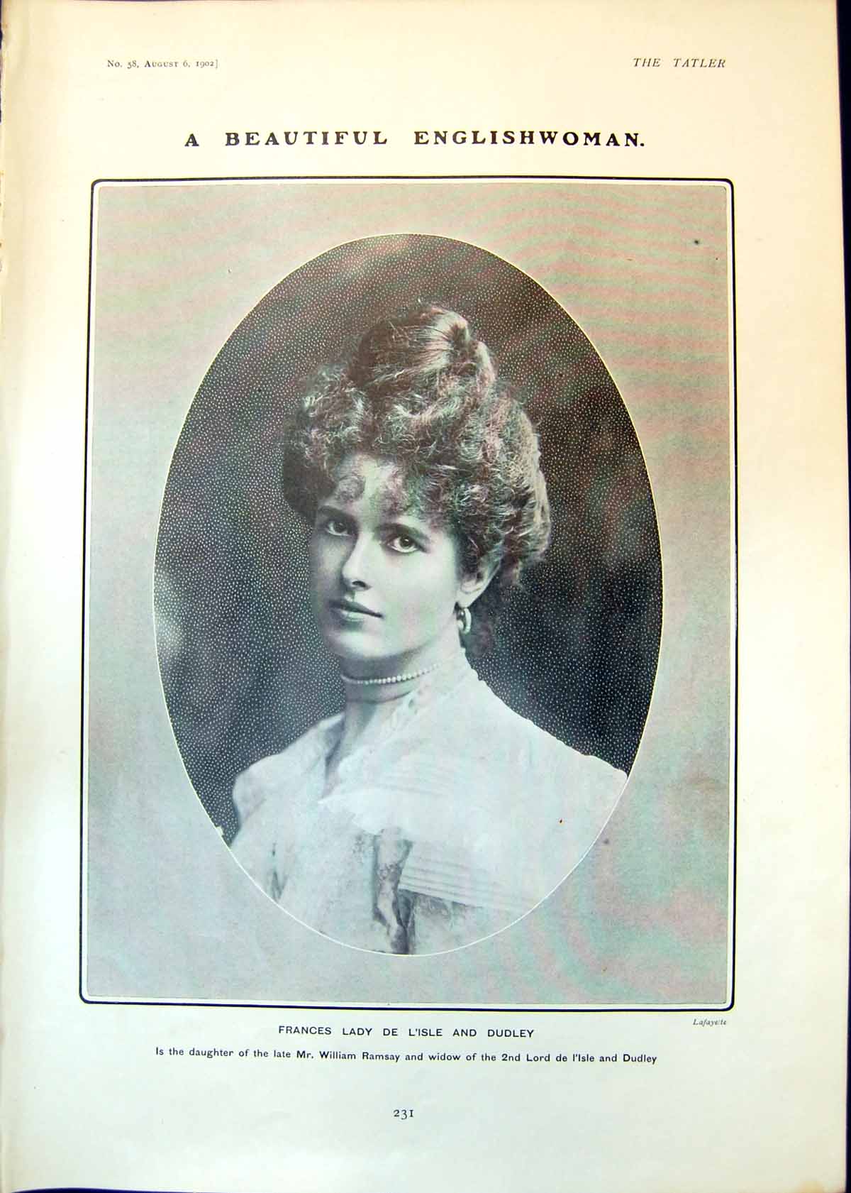 Old Frances Lady De L'Isle Dudley Bran Pie Girl Jumps Over Gorge 1902 20th