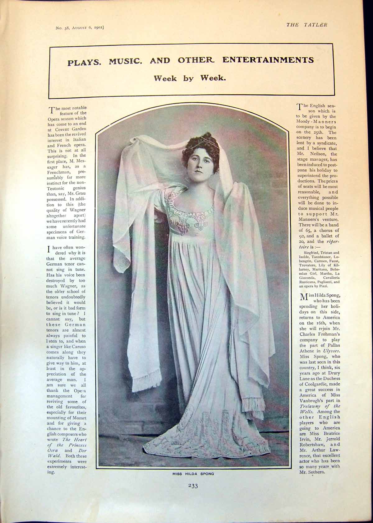 Old Miss Hilda Spong Ethel Matthison Strange Head-Gear Isa Bowman 190 20th