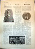 Antique Print Kents County Cricket Ground Tunbridge Wells Lord Dalmeny 1902