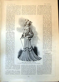 Old Print Gown Seaside Promenade Kings New Car Mr S Edge Hotel Cecil 1902 20th