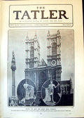 Original Old Antique Print King Queen Crowned Abbey Church Westminster 1902