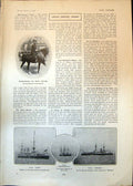 Old Print Maj Gen Henry Trotter Hms Doris Northampton Lord Kitchener 1902 20th