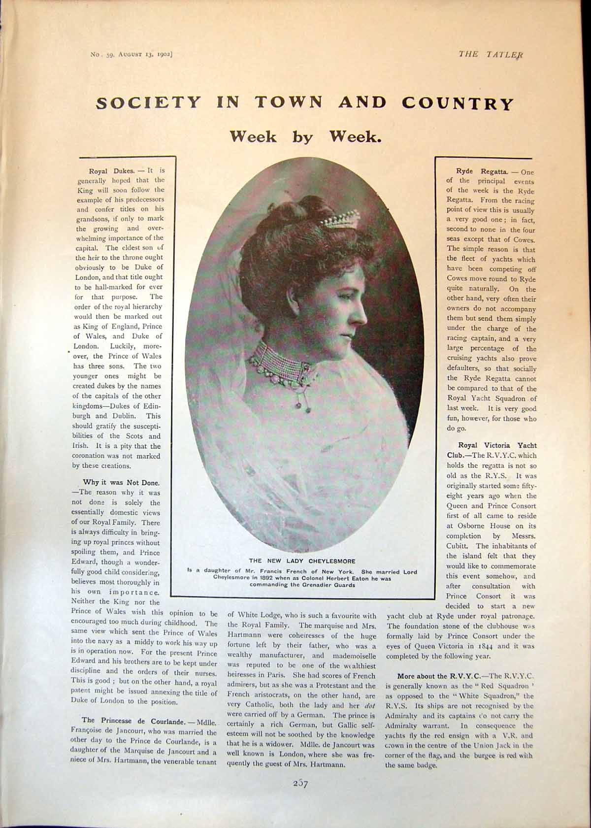 Old New Lady Cheylesmore Marchioness Headfort Sir Henry De Bathe 1902 20th