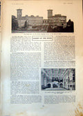 Old Antique Print Osborne House Isle Wight Durbar Room Lord Rosebery 1902 20th