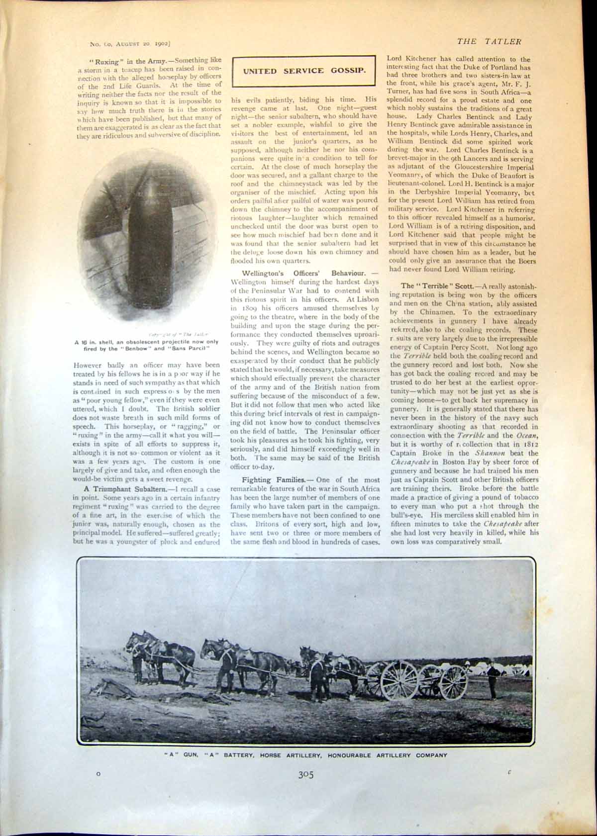 Old A Gun A Battery Horse Artillery Bran Pie Case Mistaken Identity