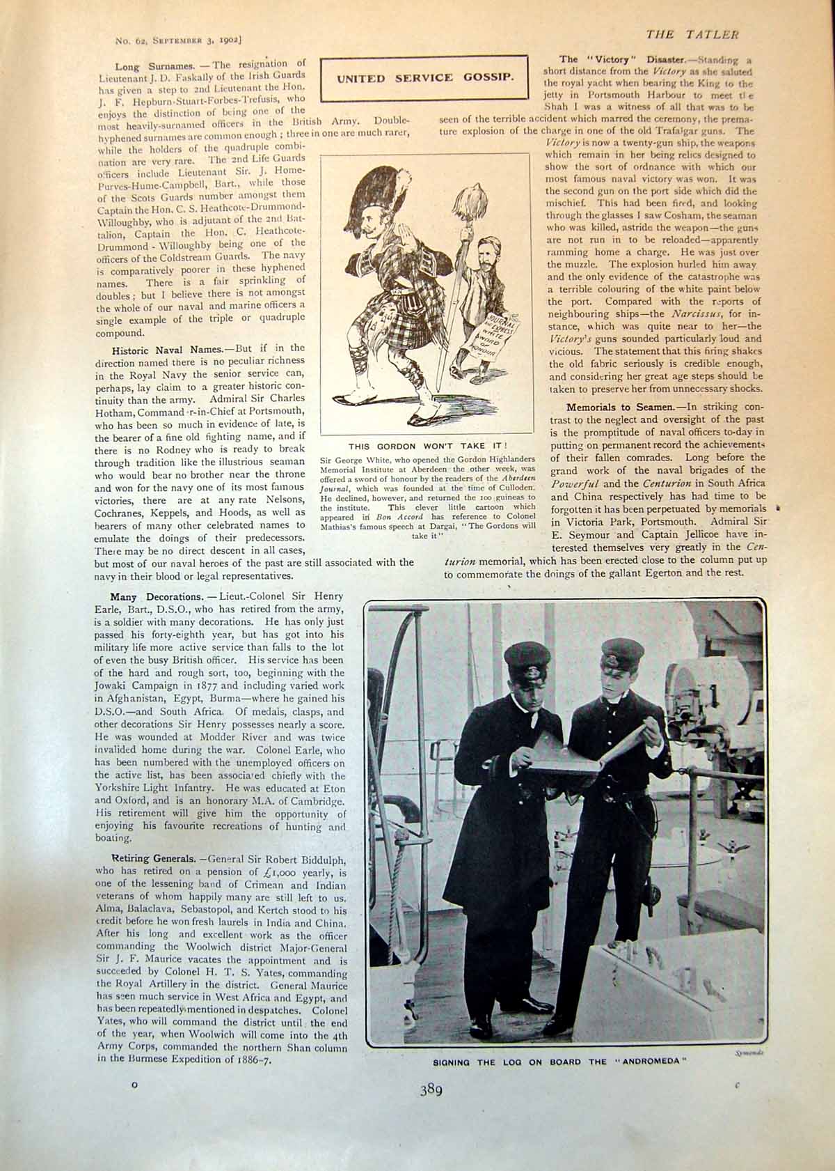 Old Antique Print Signing Log On Board Andromeda Gordon Wont Take It 1902 20th