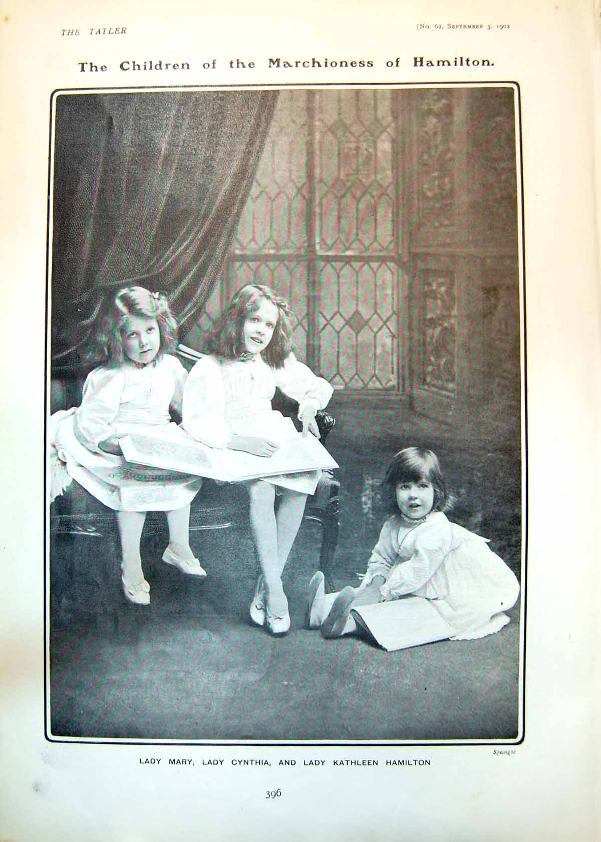 Antique Print Children Marchioness Hamilton Mary Cynthia Lady Dunleath 1902