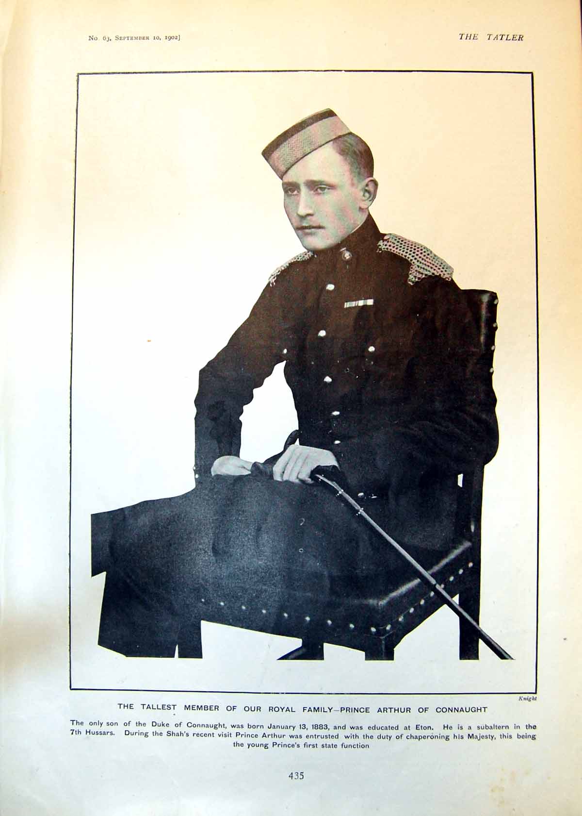 Old Print Prince Arhtur Connaught Dougrie House Arran King Shooting 1902 20th