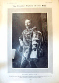 Old Antique Print German Emperor William 11 Dangers Betting Phil May 1902