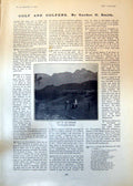 Antique Old Print Golf Engadine First Green Samaden W J Laidlay Author 1902