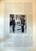 Antique Old Print Reporting Captain Come On Board Man War Sailor Captain 1902