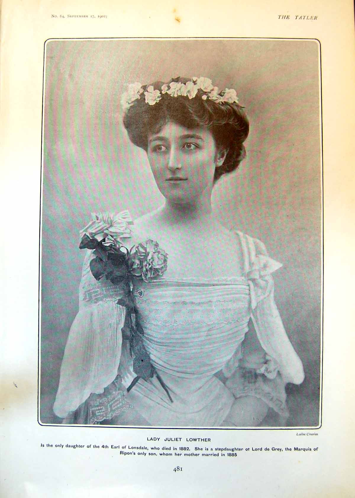 Old Lady Juliet Lowther Earl Lonsdale Naples Needle English Alps 1902 20th
