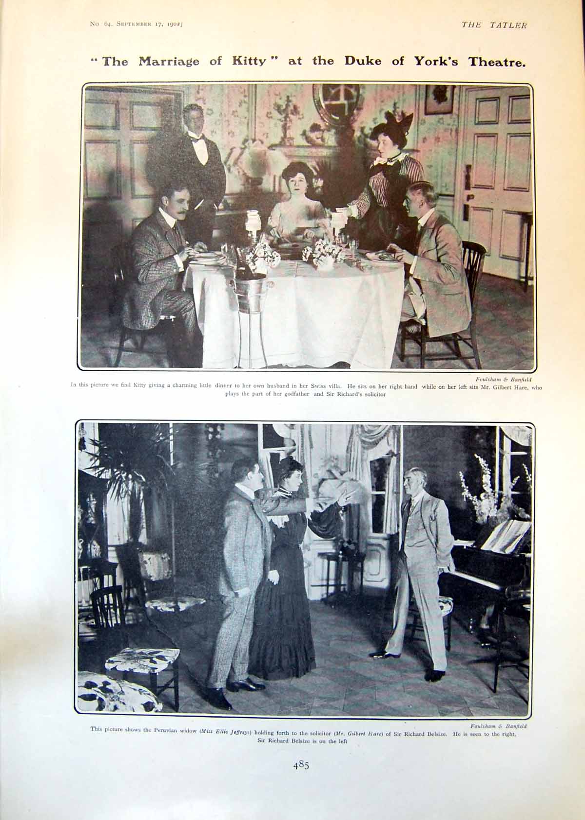 Old Marriage Kitty Duke Yorks Theatre Monkey As Mummer Alhambra 1902 20th