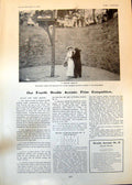 Antique Old Print Mary Elitch Bear Pit Camera Versus Referee Football 1902 20th