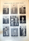 Antique Old Print Heroes Cricket Season King Edward Austen Chamberlain 1902