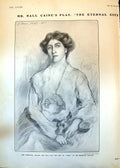 Antique Print Constance Collier Earl Kinnouli House Party Crom Castle 1902 20th
