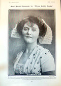 Old Print Muriel Kennedy Three Little Maids Garrick Club Green Room 1902 20th