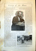Antique Old Print John Kensit Princess Stephanie Husband Count Lonyay 1902 20th