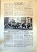 Antique Old Print New Scouts Transport Waggon Queens Westminster Rifles 1902