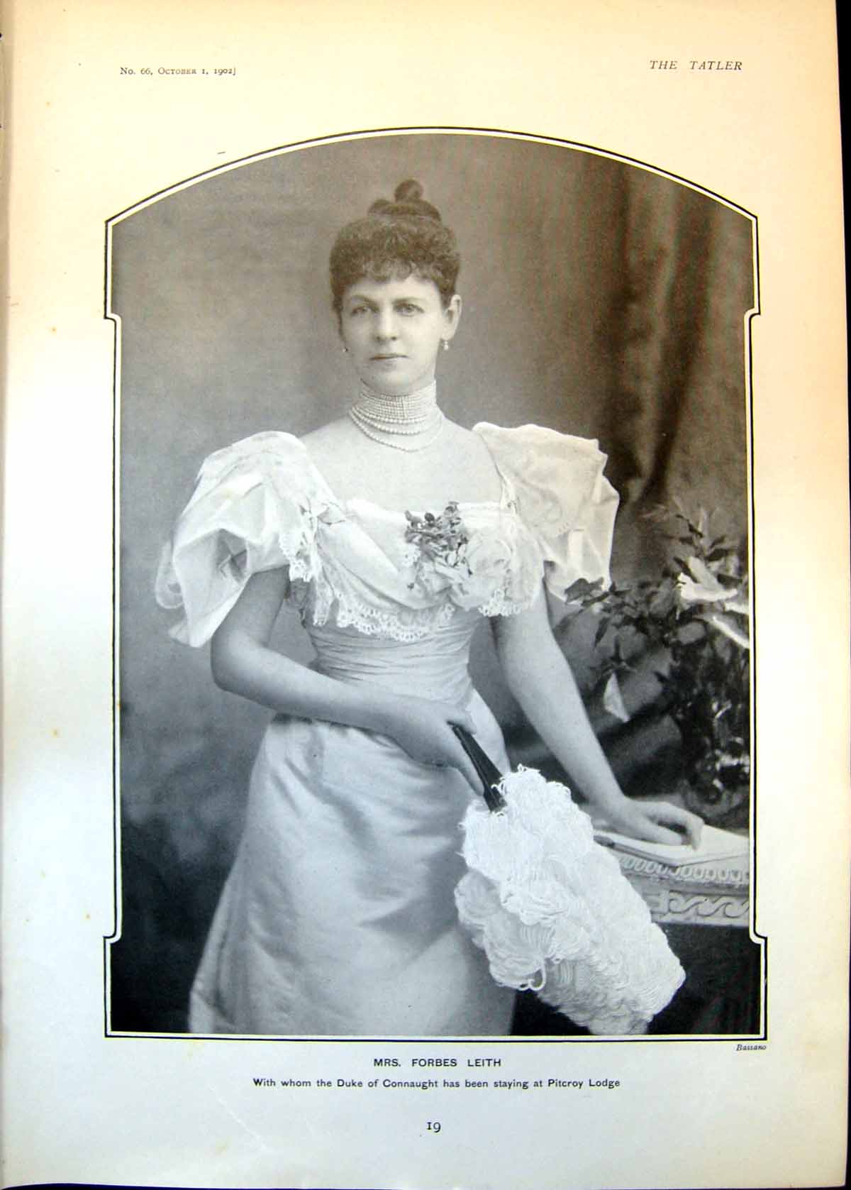 Antique Old Print Mrs Forbes Leith Sir Samuel Scott Viceroy India Guests 1902