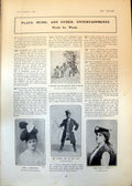 Antique Old Print Mr Giddens Mollie Lowell Lily Caine Kendall Robinson 1902