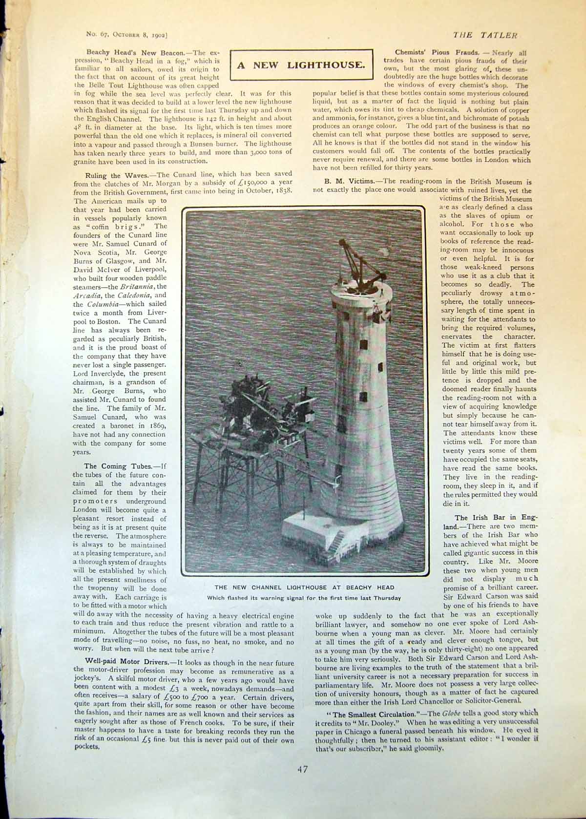 Old New Channel Lighthouse Beachy Head Winnie Cohen Jockey Stakes 190 Victorian