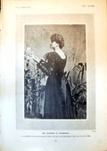 Antique Old Print Countess Sradbroke Gossip Books Happy Land Ernest Ames 1902