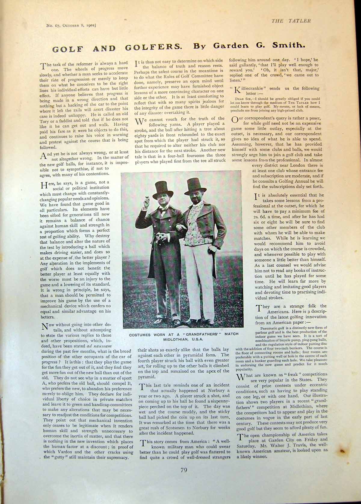 Antique Old Print Costumes Grandfathers Match Usa Walking Gown Ernests 1902