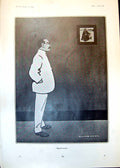 Antique Old Print Rudyard Will Owen Sheep Shearing Hyde Park Monogram 1902 20th