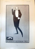 Old Print Baron Bonelli Herbert Beerbohm Tree Puzzle Man Hippodrome 1902 20th