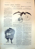 Antique Print American Eagle Cricketers Thompson Hargreave E Halliwell 1902