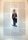 Antique Print Sergeant Major Highland Light Infantry Shako Head-Dress 1902 20th