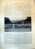 Old Golf West Indies Kingston St Andrews Course Charming Tea Frock 19 20th