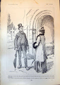 Old Print Wife New Minister Davie Beadle Turtle Race Hagenbecks Lawn 1902 20th