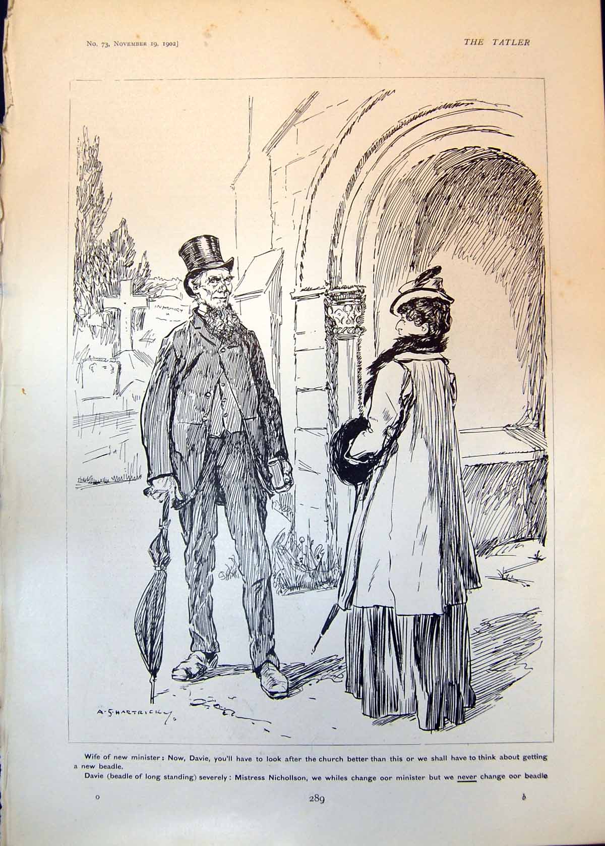 Old Print Wife New Minister Davie Beadle Turtle Race Hagenbecks Lawn 1902 20th