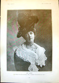 Antique Print Lady Gerard Countess Carrobio Lady Muriel Gordon-Lennox 1902 20th