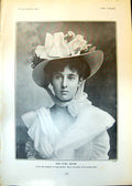 Antique Print Ethel Gerard Daughter Lady Gerard Gossip Books Policeman 1902