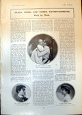 Old Charles Quartermaine Bertha Moore Maude Danks Kings Theatre 1902 20th