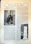 Old Print Baby Bear Mother Berlin Zoo Design Table Plan Times Dinner 1902 20th