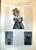 Antique Old Print Ella Snyder Robert Taber Dawson Milward Madge Lessing 1902