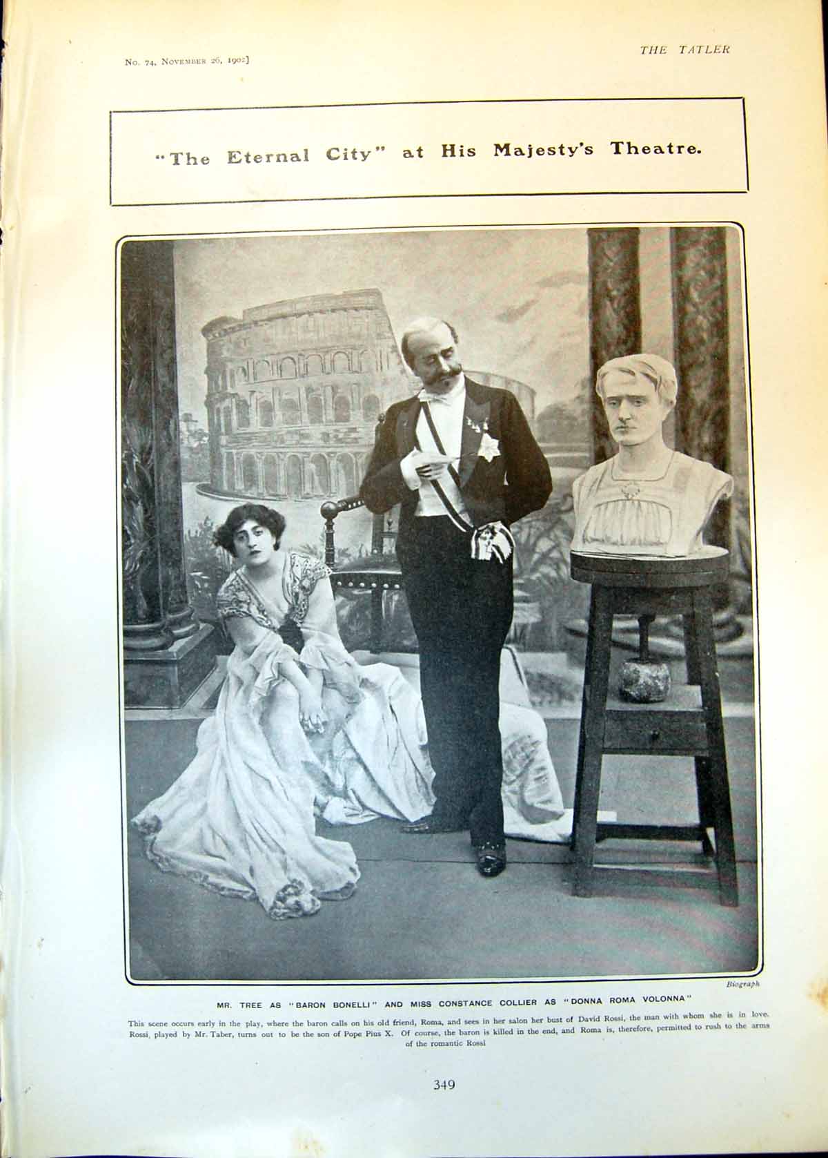 Old Eternal City Mr Tree Constance Collier Lyceum Theatre C Howson190 20th
