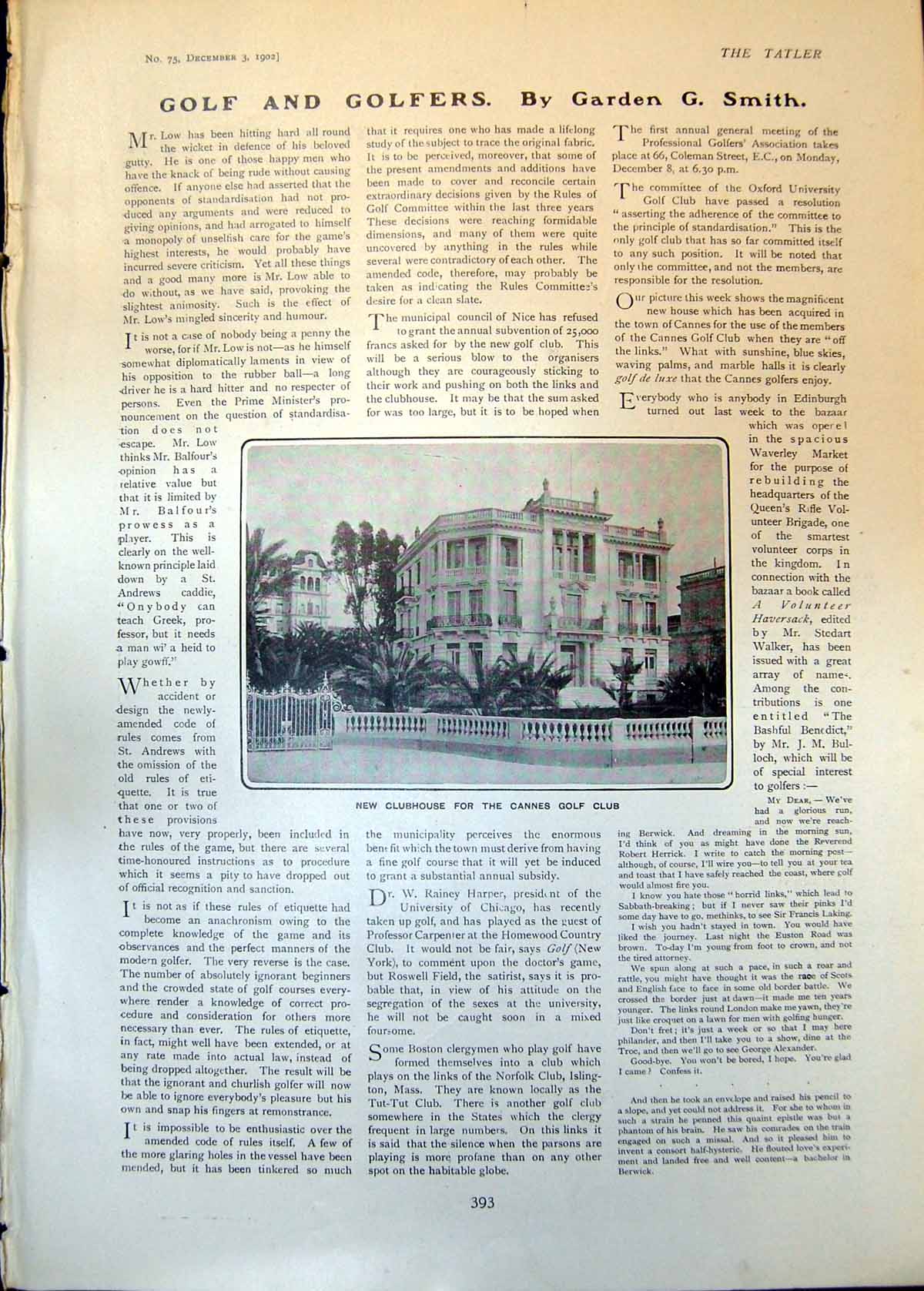 Old New Clubhouse Cannes Golf Club Encyclopaedia Britannica Dinner190 20th