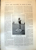 Old Print Golf Genevieve Hecker Alhambra Blocksom Burns Zinka Panna 1902 20th