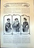 Old Blouses Beautiful Harbord Velvet Collar Lace Spotted Chiffon 1902 20th