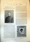 Antique Print Lady Primrose Fiance Charles Grant Prize Cow Smithfield 1902 20th