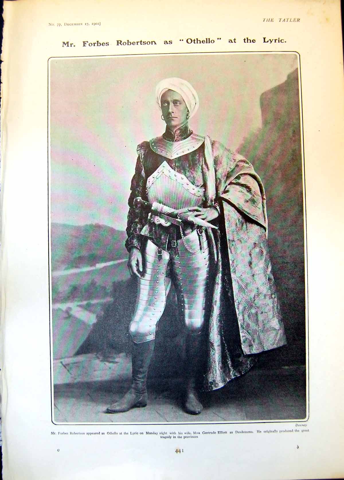 Antique Print Forbes Robertson Othello Bloodstock Sale Newmarket Ornis 1902