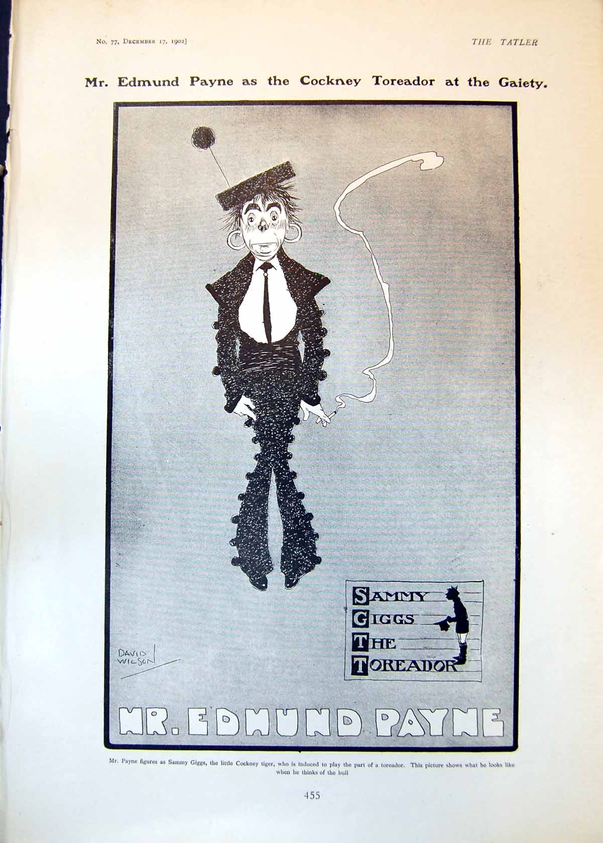 Antique Print Edward Payne Sammy Toreador Lady Algernon Gordon-Lennox 1902 20th