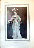 Antique Old Print Mrs Charles Standish Paulet Football Match Season Yale 1902